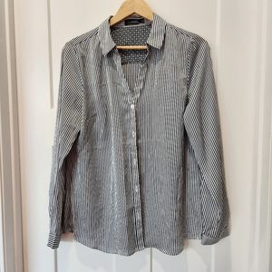 The Limited stripe satin-feel shirt